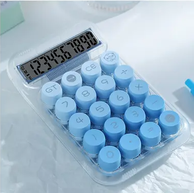 Transparent Digital Calculator With Gradient Keycaps _0