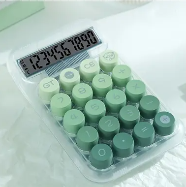 Transparent Digital Calculator With Gradient Keycaps _1