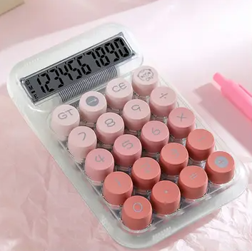 Transparent Digital Calculator With Gradient Keycaps _3