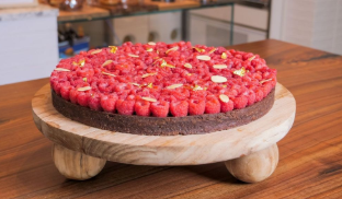 Raspberry & Almond Chocolate Tart