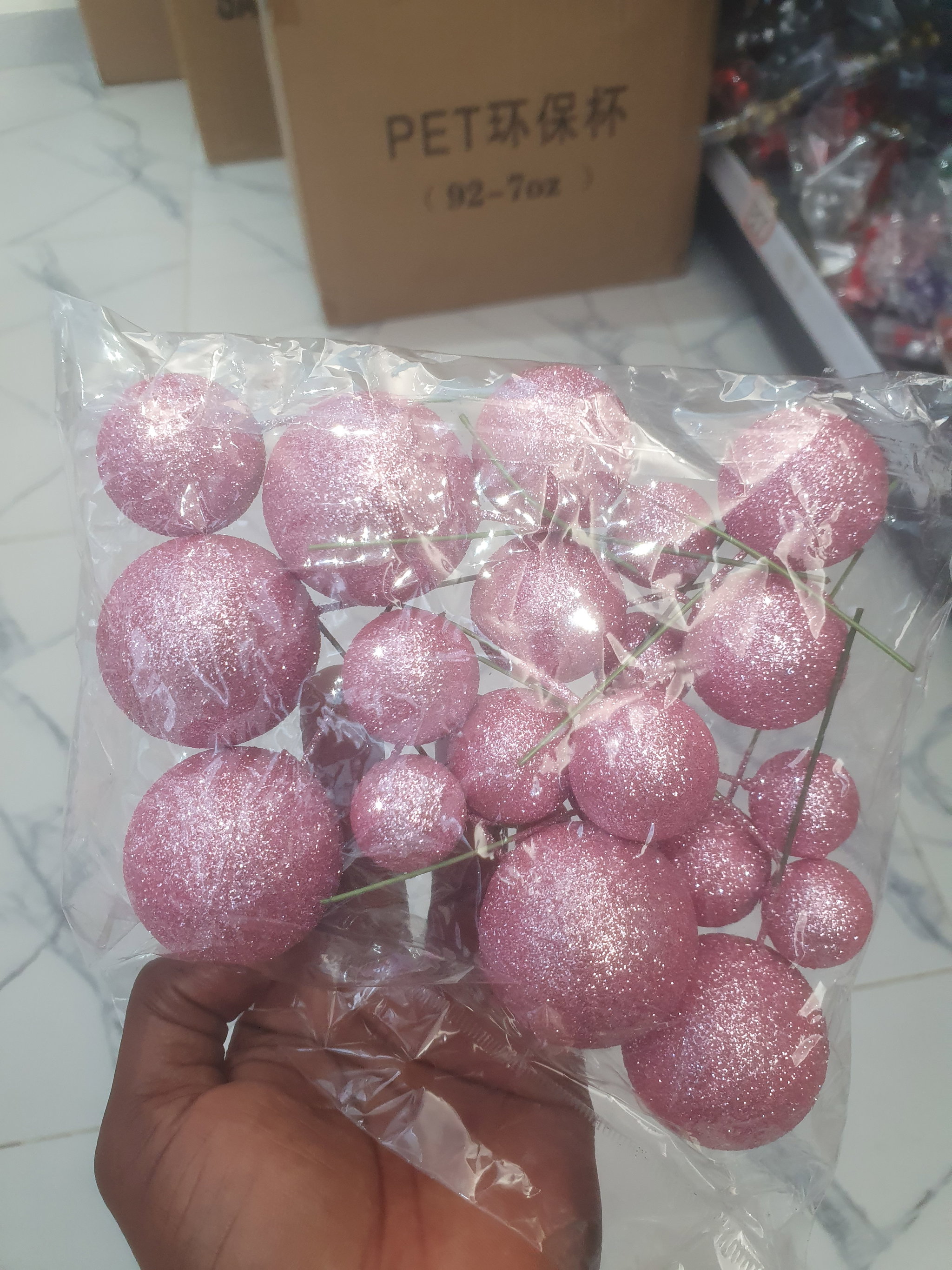 Bolas Decorativas com brilho 20pcs _4