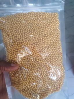 Pérolas Comestíveis na Cor Dourada