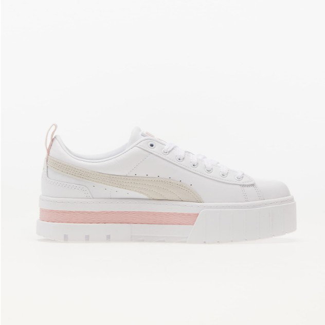Puma Mayze Leather White "Yellow & Pink"