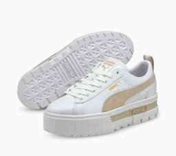 Puma Mayze Leather White "Brown"