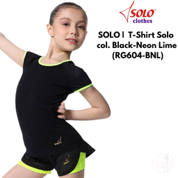SOLO |  T-Shirt Solo col. Black-Neon Lime 