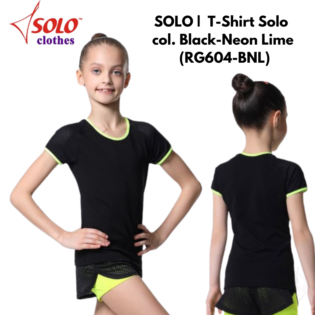 SOLO |  T-Shirt Solo col. Black-Neon Lime _11