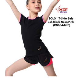 SOLO |  T-Shirt Solo col. Black-Neon Pink 