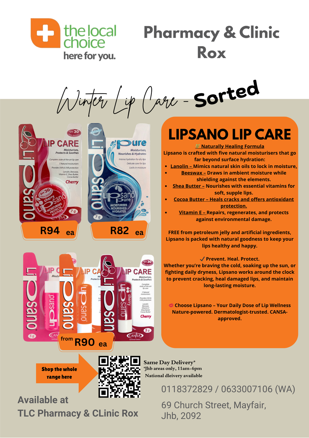Lipsano Lip Care Range