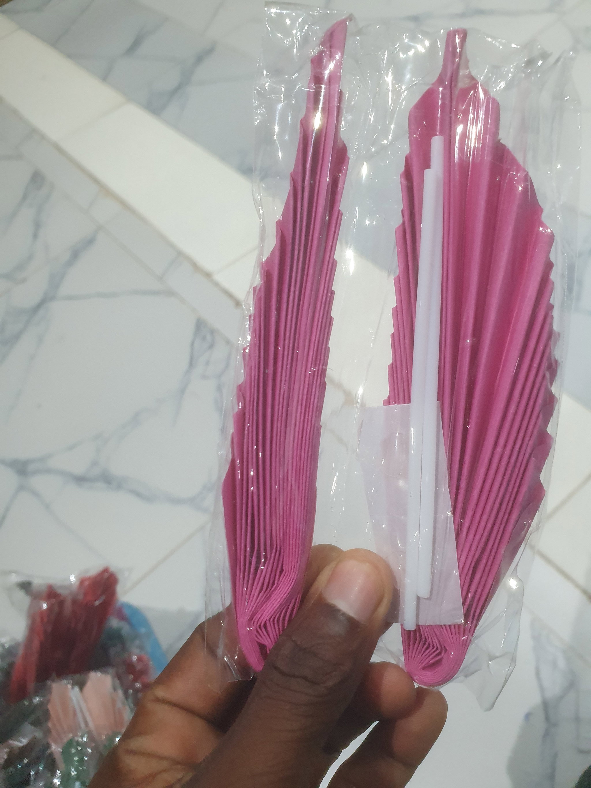 Folha Leque de Papel conjunto 2pcs _7