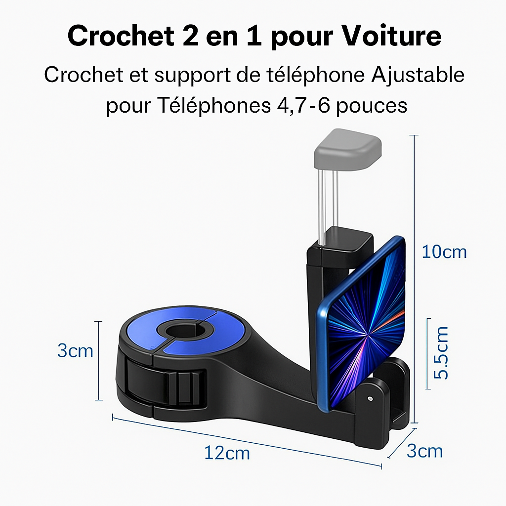  Support Voiture 2-en-1 : Crochet & Support Téléphone_6