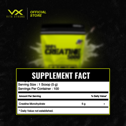 VITAXTRONG™ Creatine Monohydrate (550g) | Super Micronized Powder • Muscle Strength & Recovery • Halal [VX]