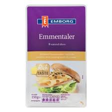 Emborg Emmental Slices Cheese 8'S 150gr
