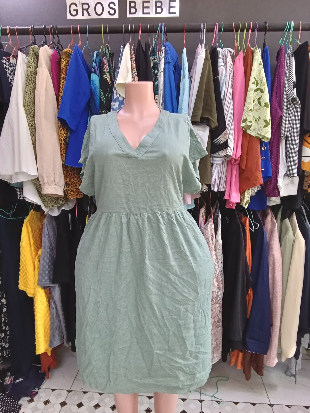Army Green Lin Dress (44/46)