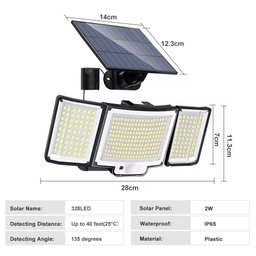 328 LED solar light