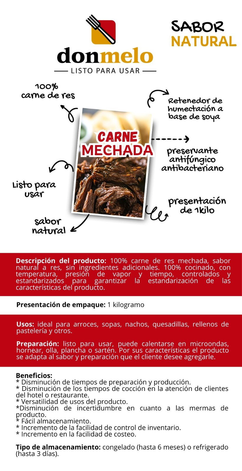 Carne Mechada Natural Don Melo +iva_1