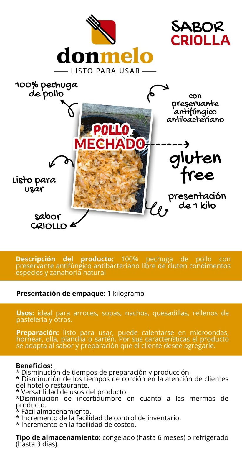 Pollo Mechado Criollo Don Melo +iva_1