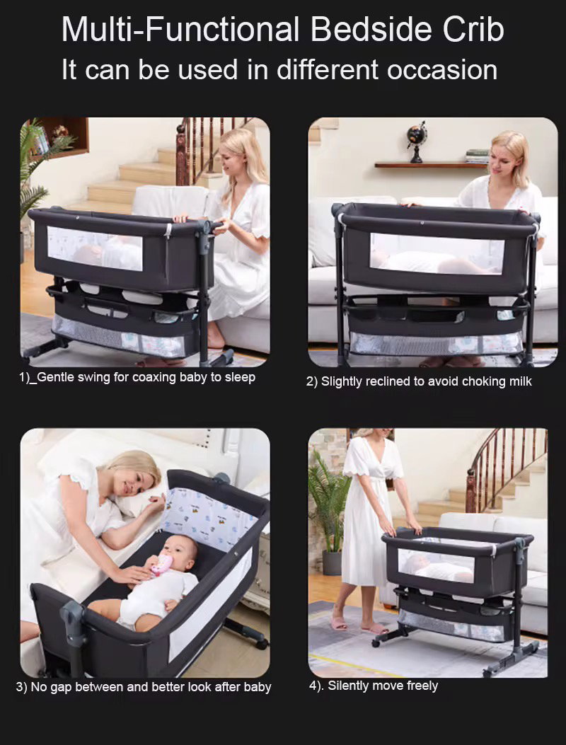 Baby besides crib bed _2