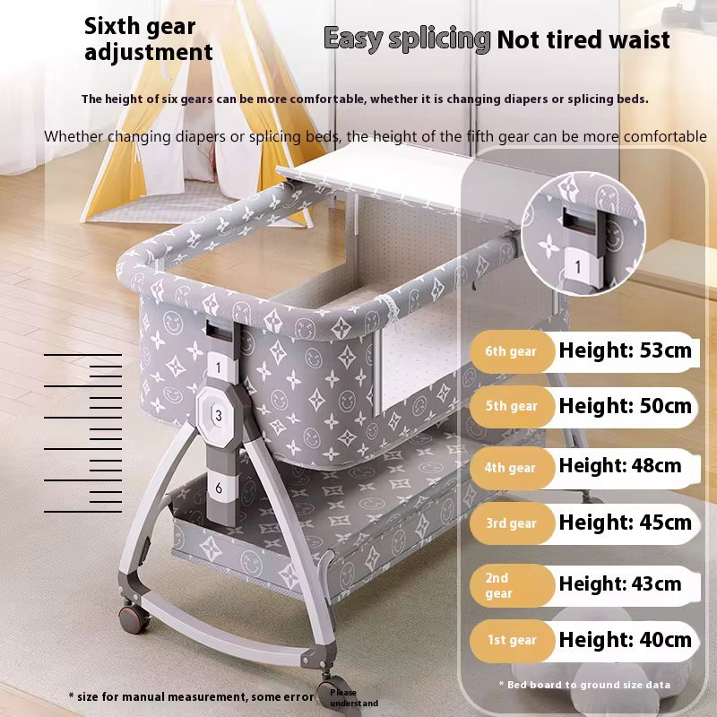 Baby besides crib bed _6