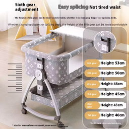 Baby besides crib bed 