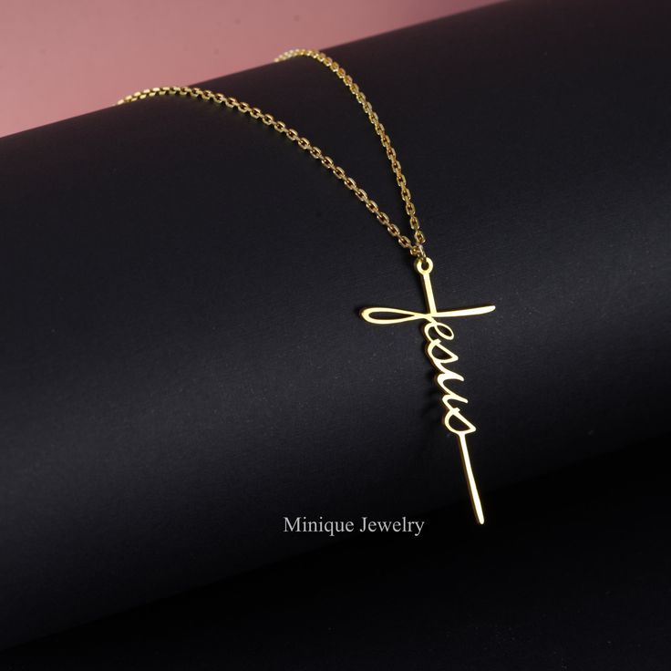 Crossed Name Necklaces