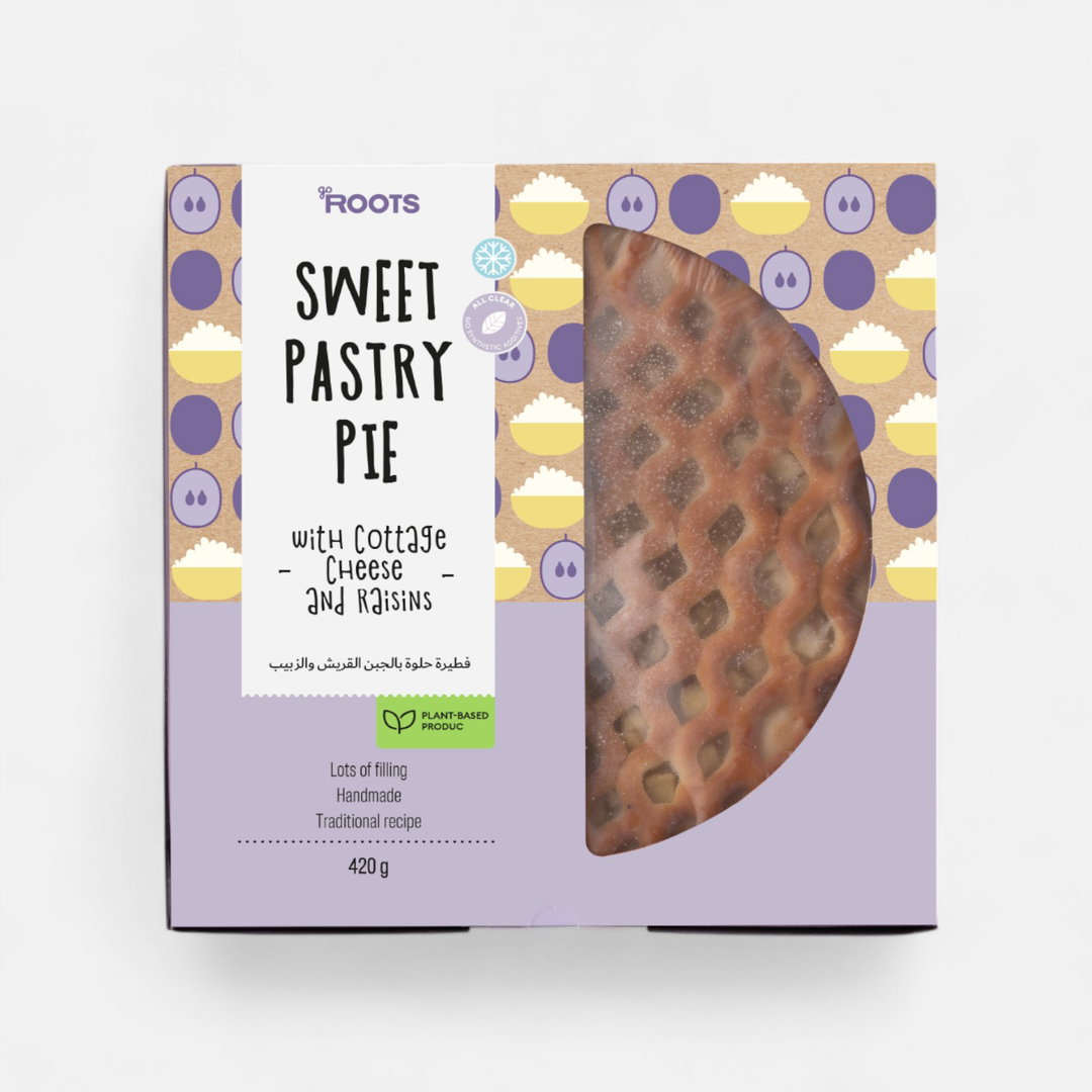 Roots Sweet Pastry Pie with Cottage Cheese & Raisins Frozen n420g