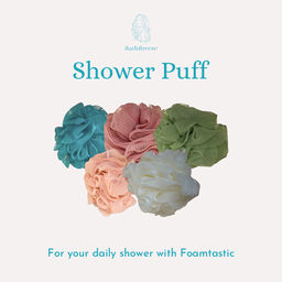 BathBreeze Shower Puff - Daily Shower Foamtastic - Dusty Pink
