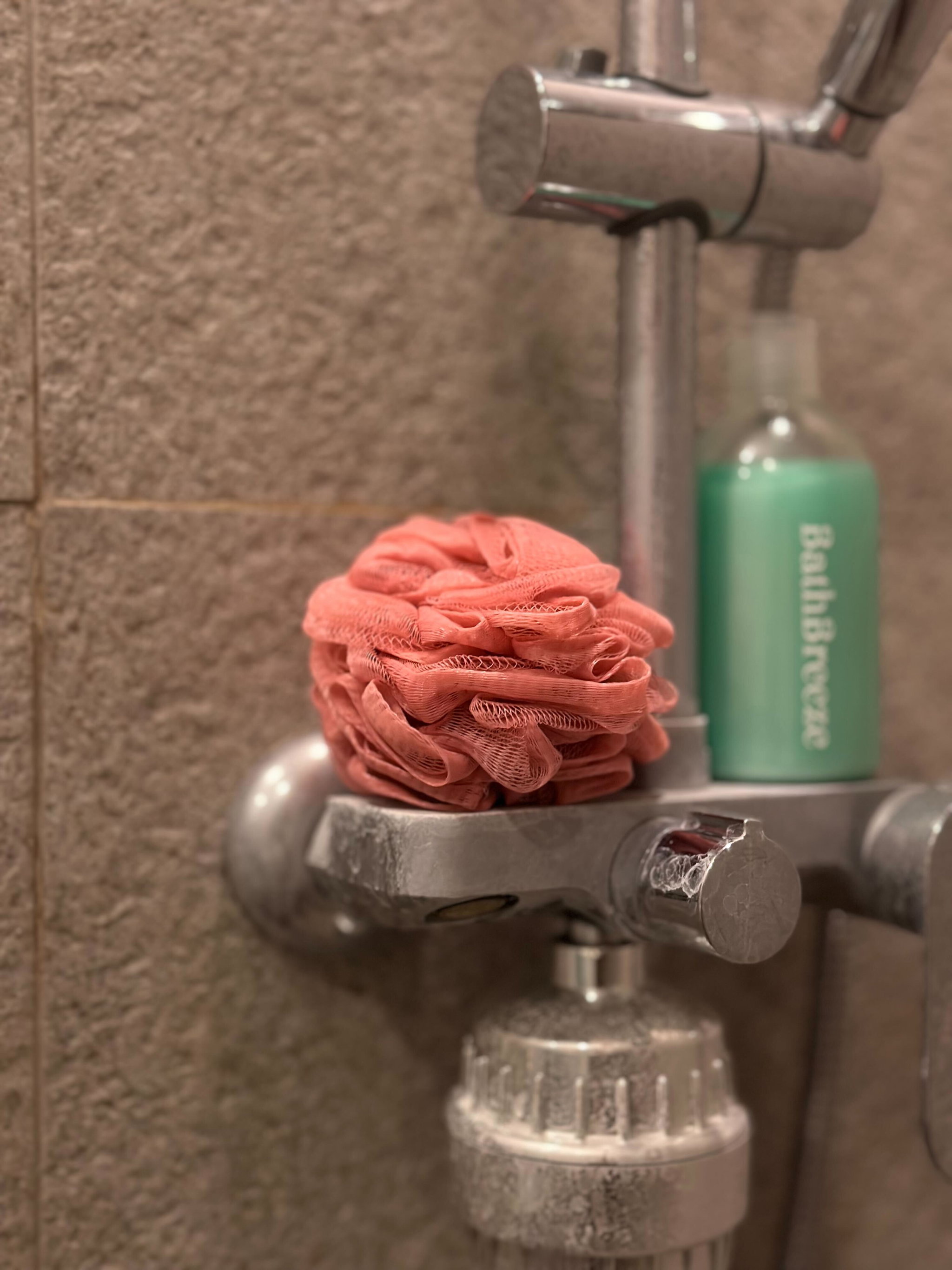 BathBreeze Shower Puff - Daily Shower Foamtastic - Dusty Pink_0