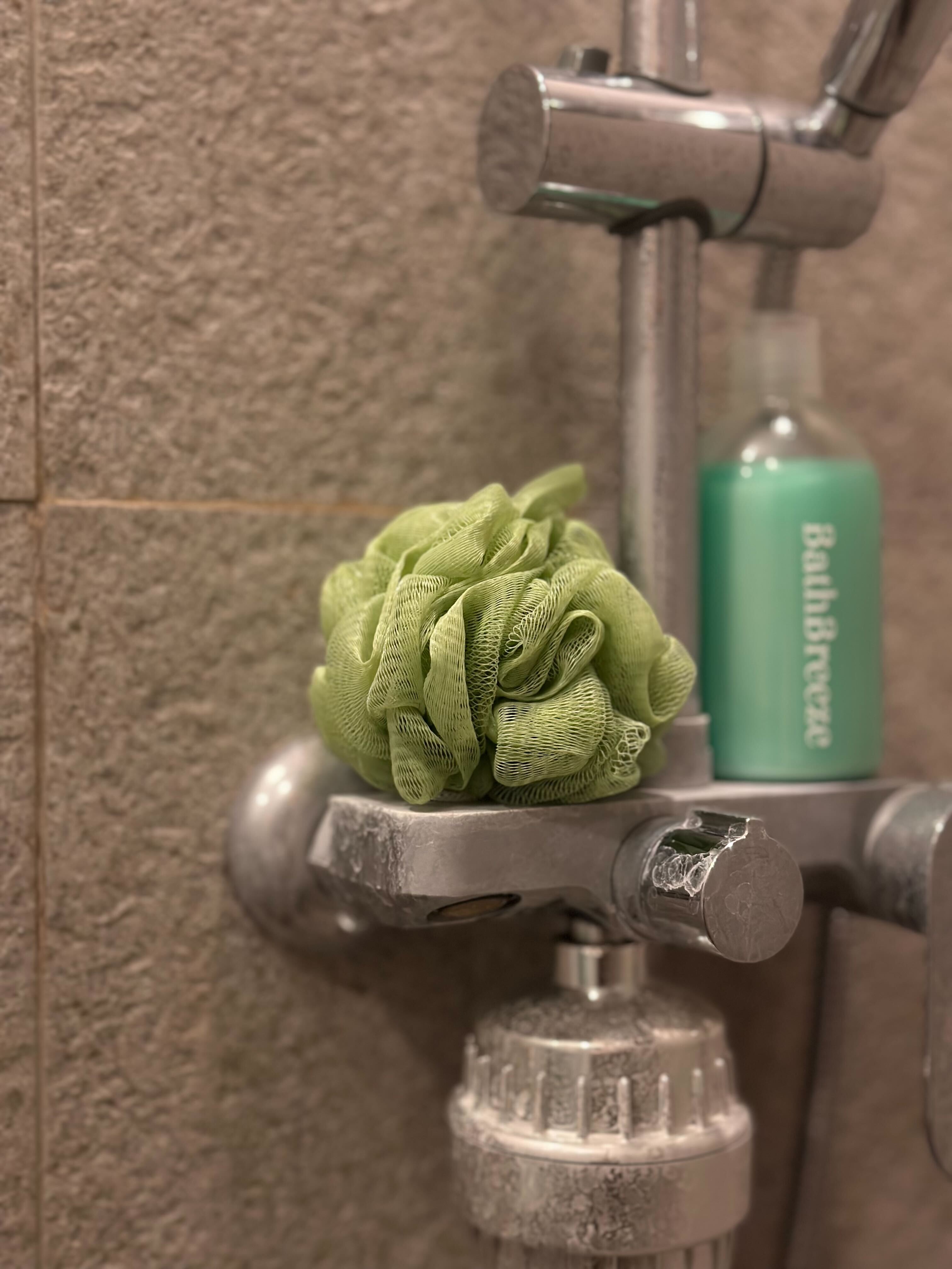 BathBreeze Shower Puff - Daily Shower Foamtastic - Goddess Green_0