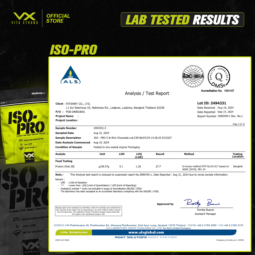 VITAXTRONG ISO-PRO Whey Isolate (5lbs / 2.3kg) | 27g High Protein, Zero Sugar, Zero Fat, Hydrolyzed [VX]_2