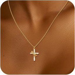 Royal Cross Crown Necklace Stainless Steel