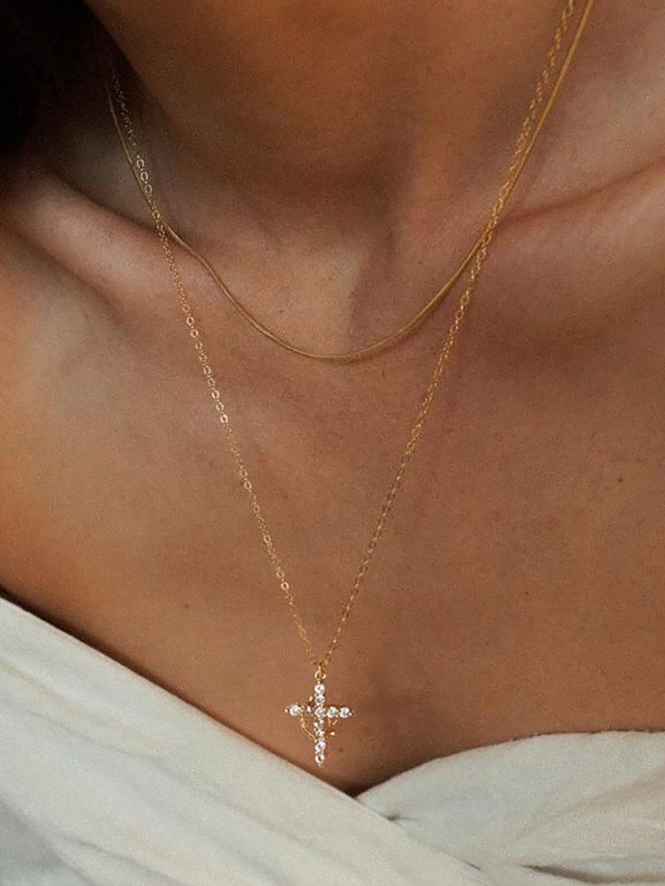 Royal Cross Crown Necklace Stainless Steel_3