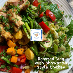 Roasted Veg with Shawarma Style Chicken