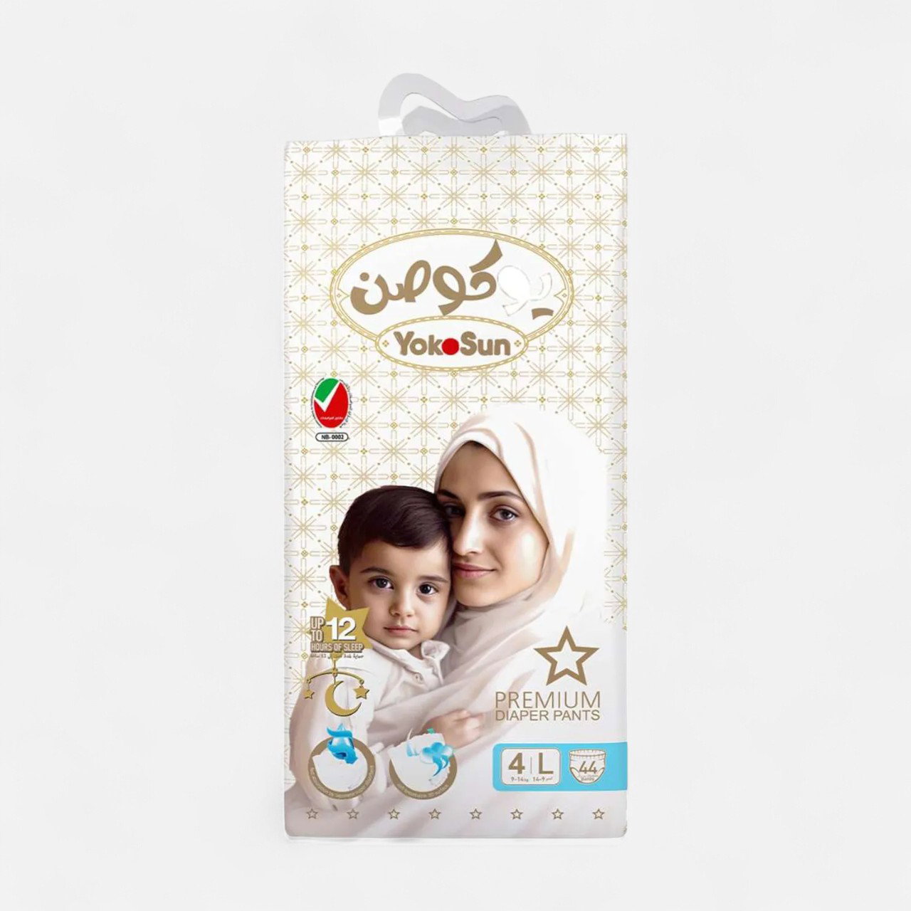 YokoSun Premium Baby Diaper Pants, size 4 / L (9-14 kg) 44pcs_0