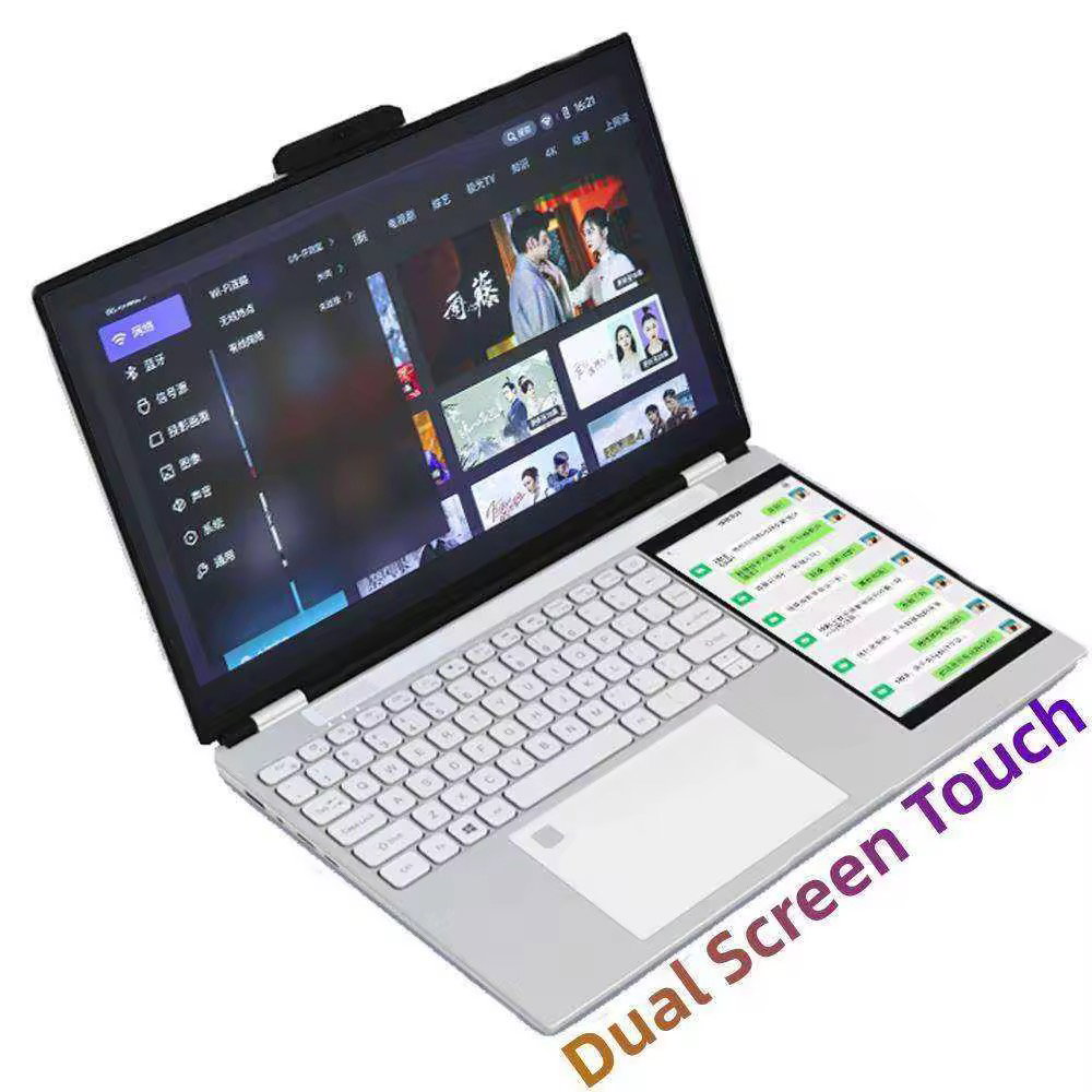 The Latest Dual Screen Ultra Slim Laptops Brand New Notebook N100 2.9Ghz 32Gb Ram 2Tb Ssd MultiPurpose Device Business Laptop_0