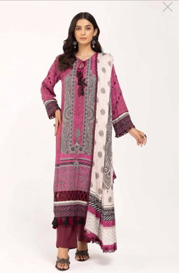 3 Piece Unstitched Printed Cotail Suit CV-42004