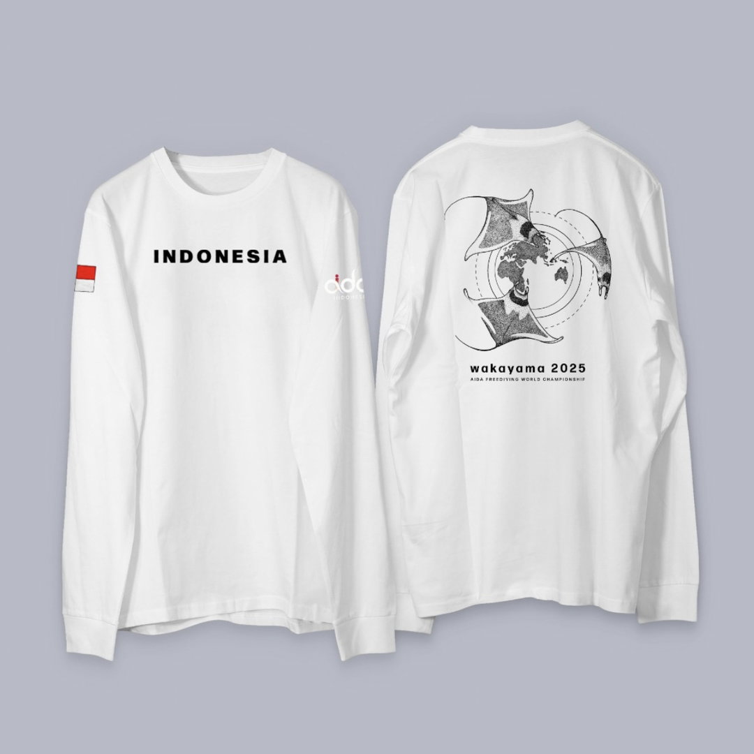 Indonesia Team T-shirt White Long Sleeve