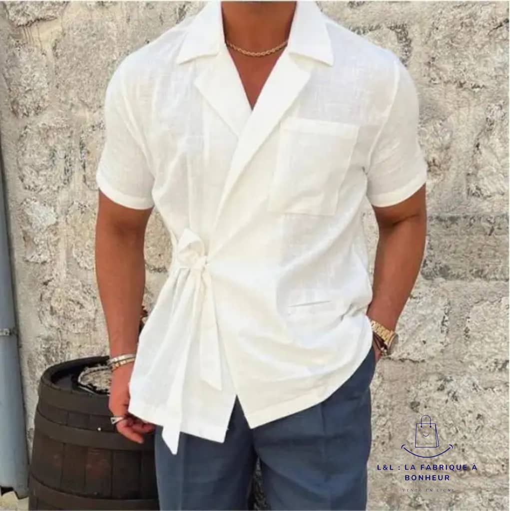 Chemise croisée homme
