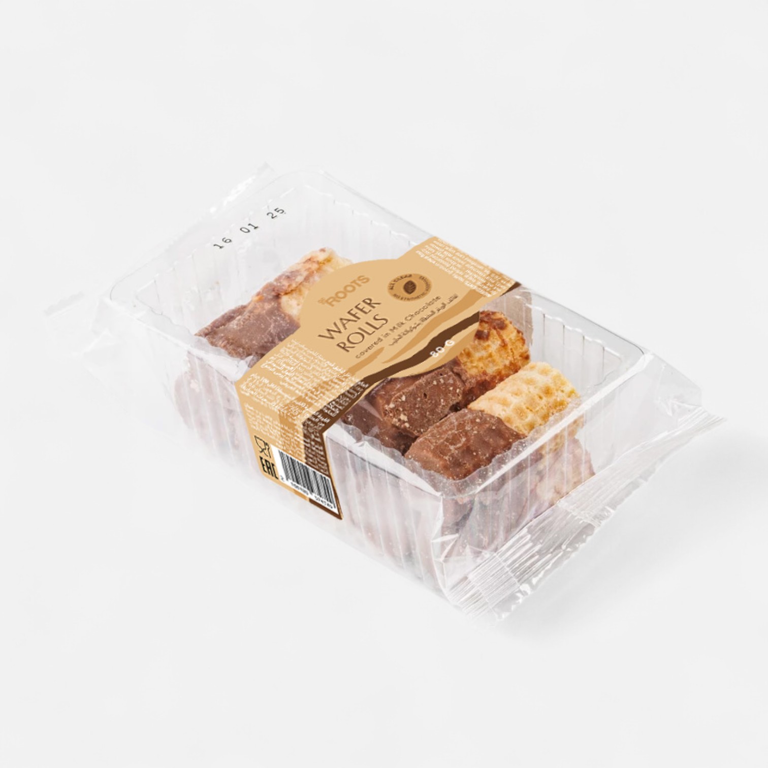 Roots Wafer Rolls Covered In Milk Chocolate 80g_0