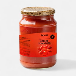 Roots Peeled Tomatoes In Their Own Juice 750g