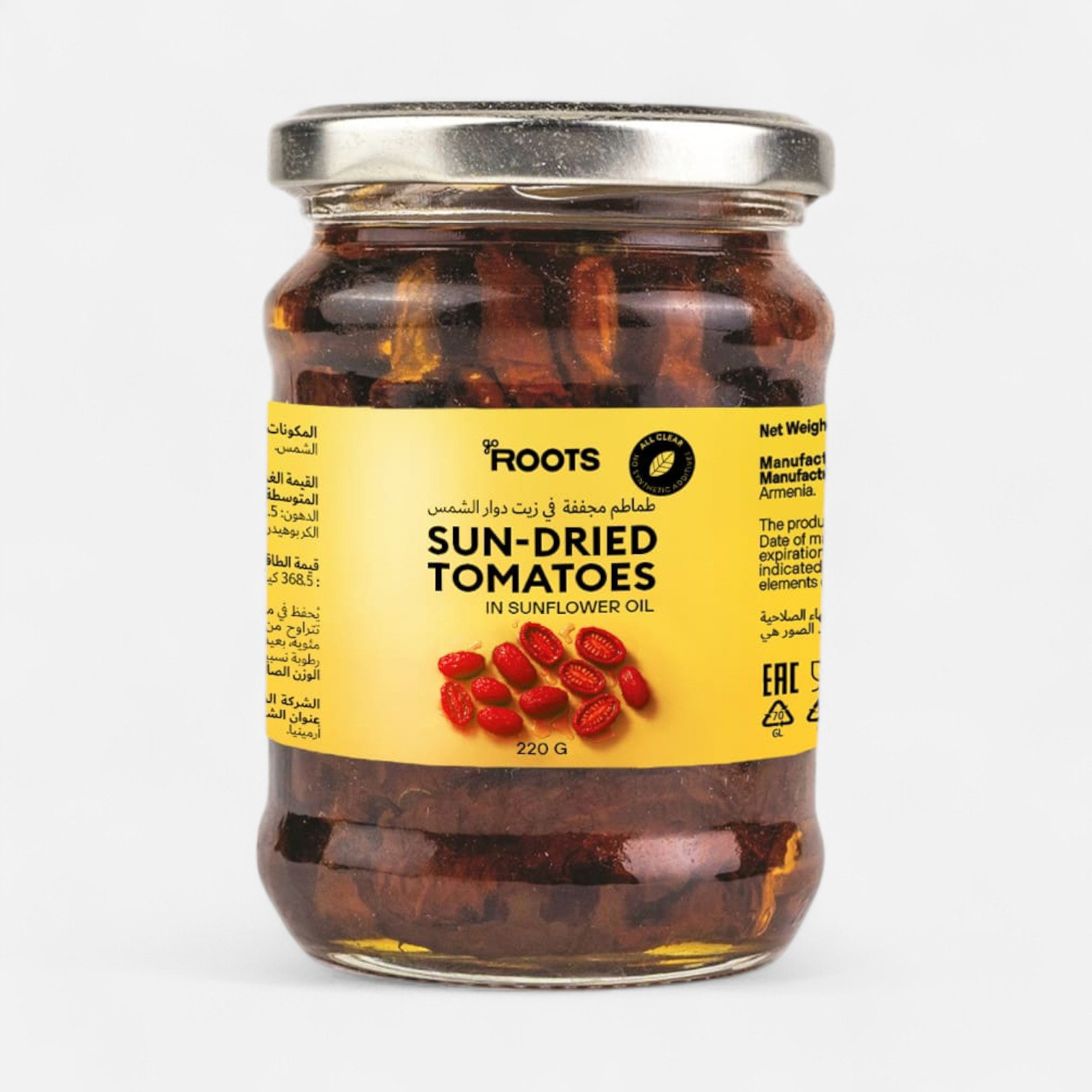 Roots Sun-Dried Tomatoes In Sunflower Oil 220g_0