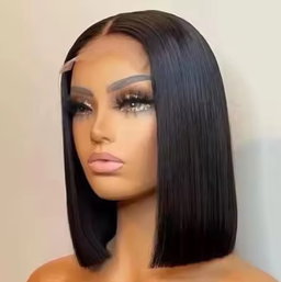 Anxin Factory Direct Sales Synthetic Wig Black Brown Straight Short Bob Daily Wig