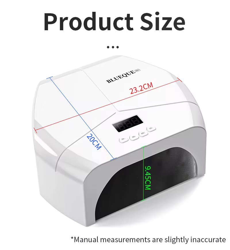 Professional UV LED Nail Lamp - Nail Dryer With 72 Beads, 4 Timers, Auto Sensor, Ideal For Gel Polish Curing, Home & Salon._2