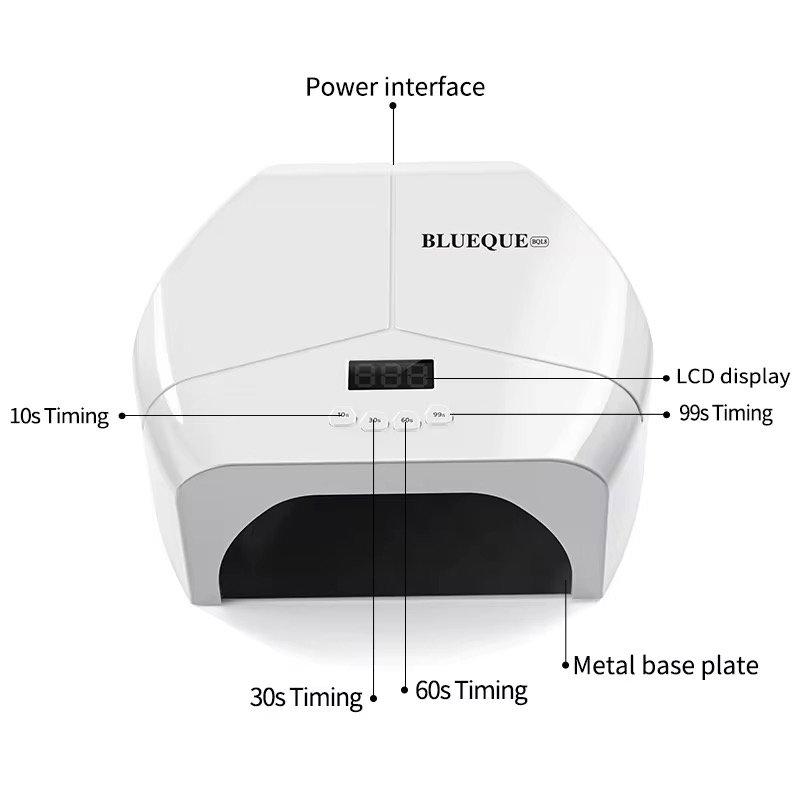 Professional UV LED Nail Lamp - Nail Dryer With 72 Beads, 4 Timers, Auto Sensor, Ideal For Gel Polish Curing, Home & Salon._4