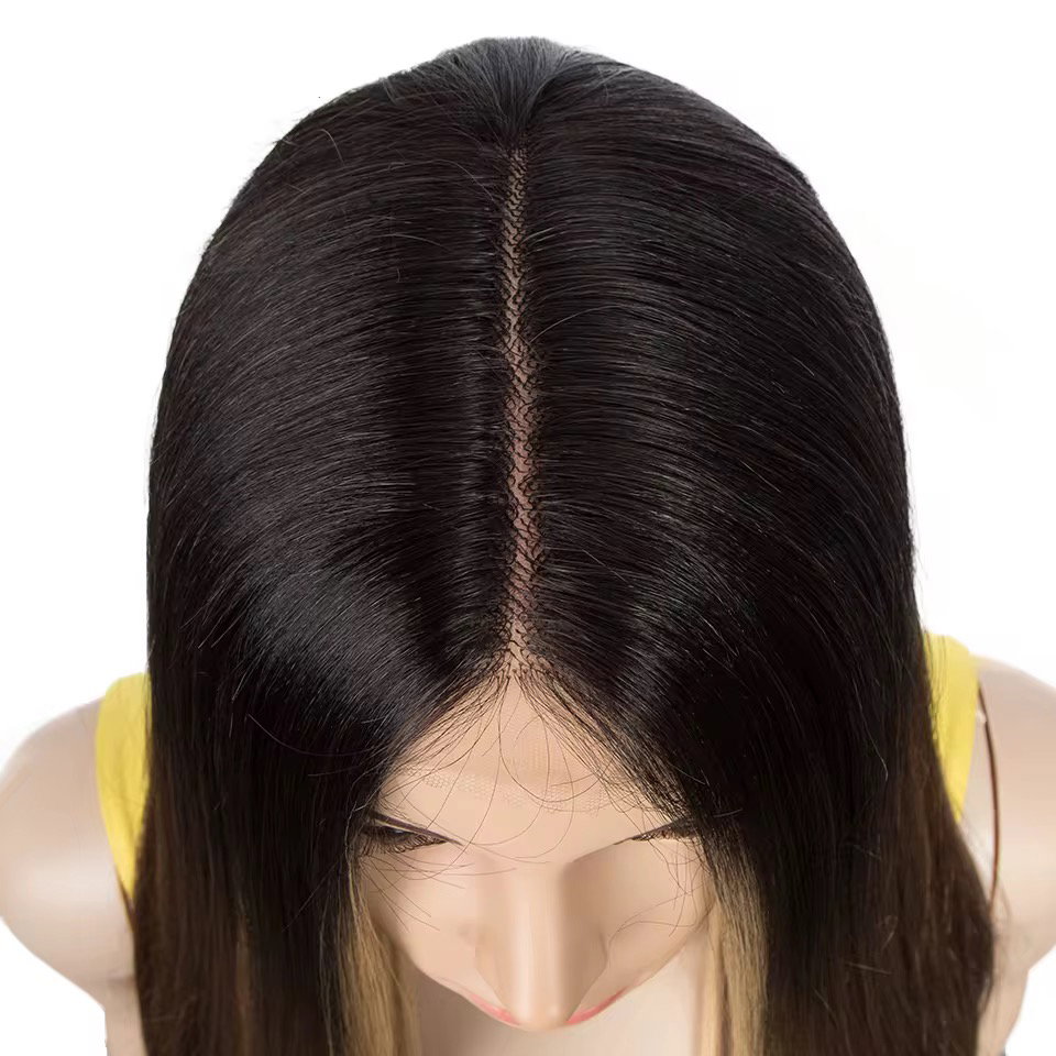 Hot Selling Straight Wave HD Transparent Synthetic Lace Front Hair 38 Inch Ombre Lace Front Wig Cosplay Blonde Lace Front Wig_4