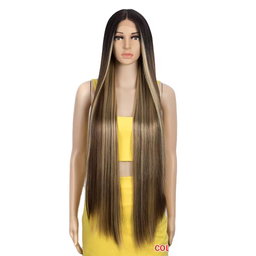 Hot Selling Straight Wave HD Transparent Synthetic Lace Front Hair 38 Inch Ombre Lace Front Wig Cosplay Blonde Lace Front Wig