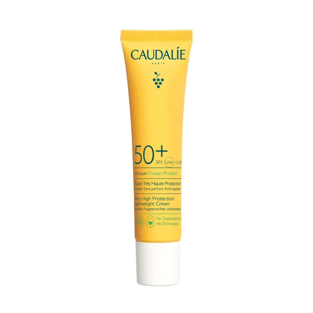 CAUDALIE VINOSUN PROTECT - Fluide Solaire Très Haute Protection SPF50+ - Visage - Tous Types de Peaux, 40ml
