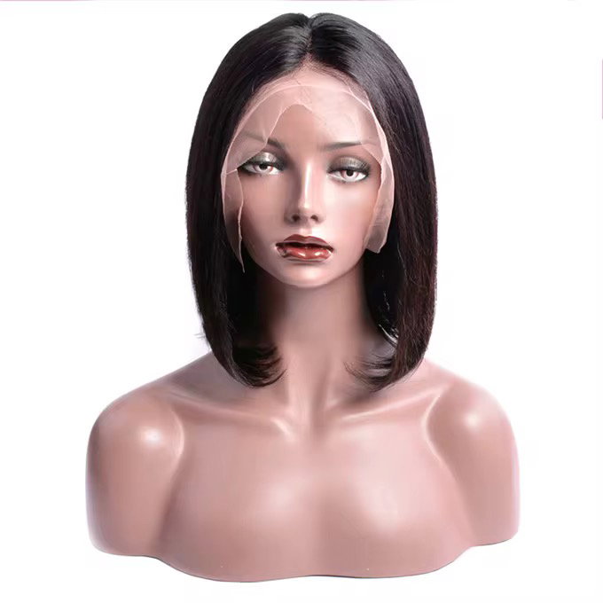 Pre-Plucked Natural Color Brazilian Lace Front Wig Long Straight and Deep Wave Kinky Texture Short Body Wave Human Hair Wig_2