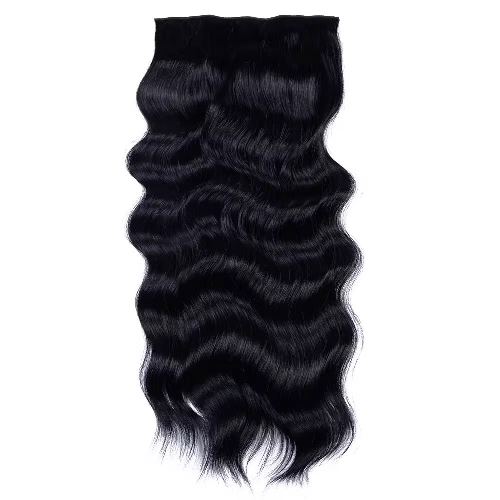 Long Straight Heat Resistant Double Drawn Synthetic Clip in Hairpieces With 7Pcs/Set 160grams Synthetic Hair Extension Clip in_2