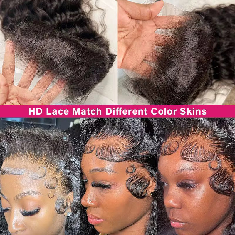Wholesale Raw Cuticle Aligned Vietnamese Hair HD Lace Frontal Wig Water Deep Curly Wave 13X4 13X6 HD Human Hair Lace Front Wig_4