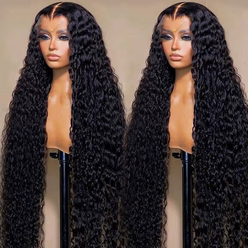 Wholesale Raw Cuticle Aligned Vietnamese Hair HD Lace Frontal Wig Water Deep Curly Wave 13X4 13X6 HD Human Hair Lace Front Wig_0